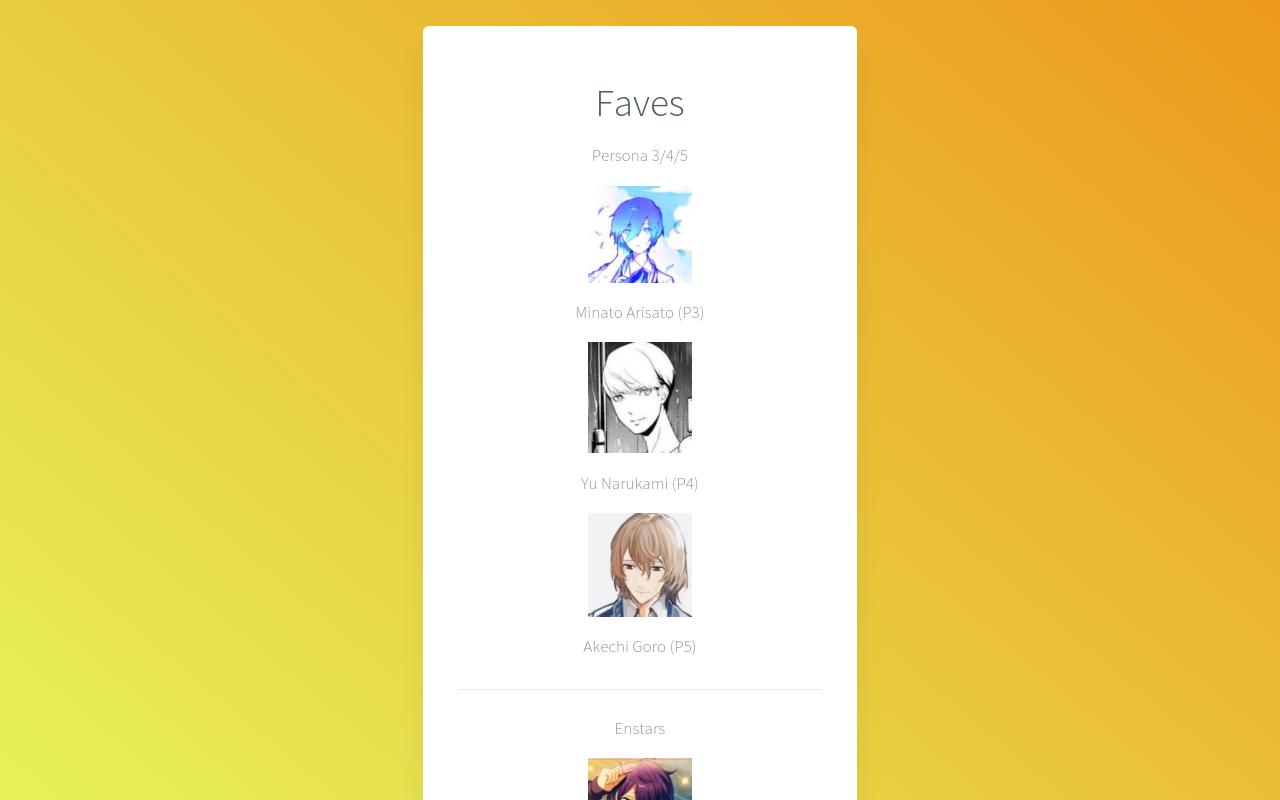 Carrd profile picture for @fave